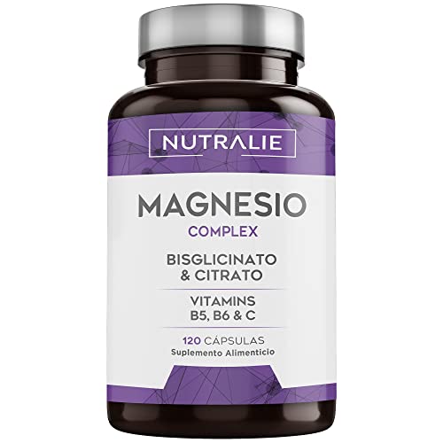 Cápsulas de magnesio con vitaminas B5, B6 y C de NUTRALIE